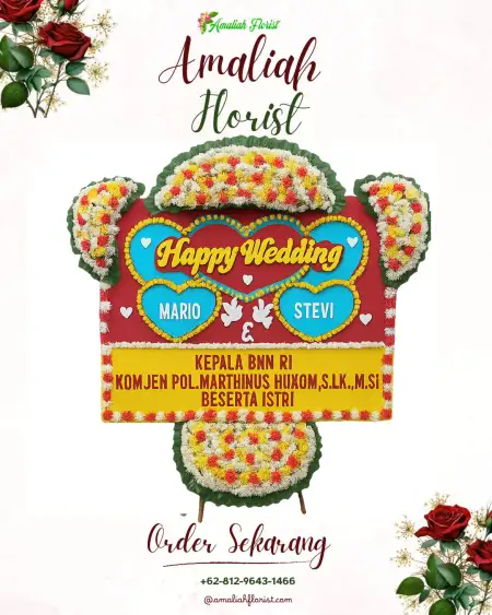 Papan Bunga Pernikahan Wangandalem
